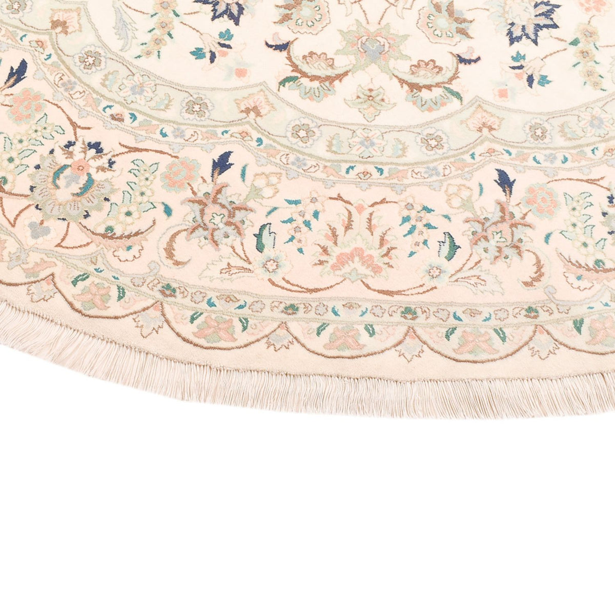 Perzisch tapijt - Tabriz - Royal rond  - 200 x 200 cm - zand