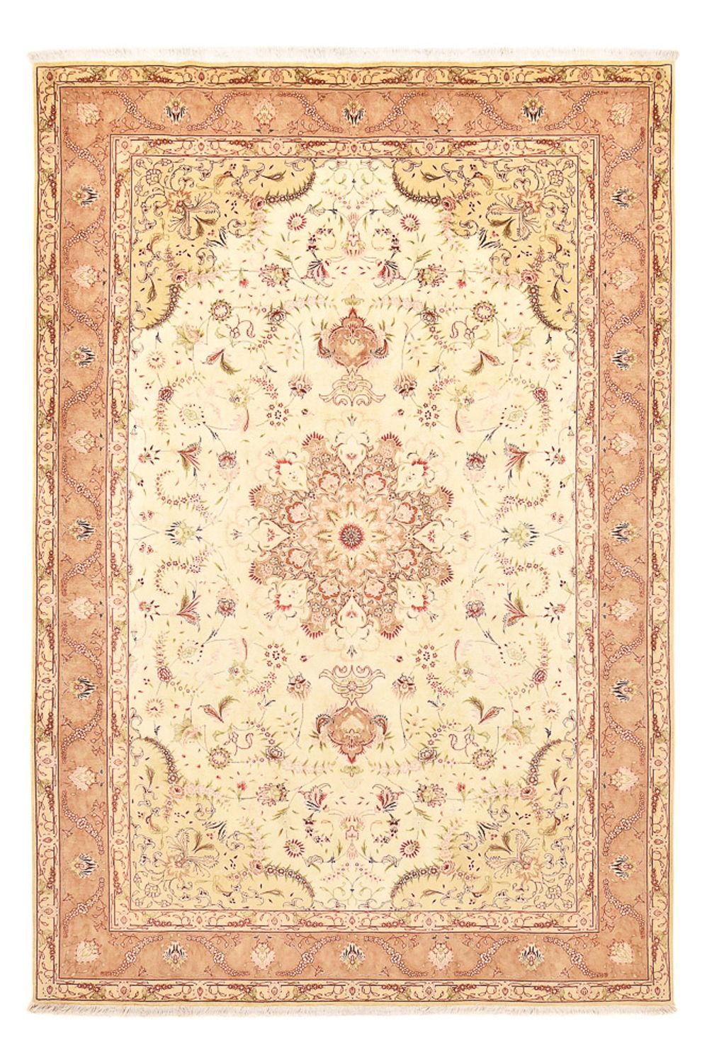 Perzisch tapijt - Tabriz - Royal - 300 x 200 cm - licht beige