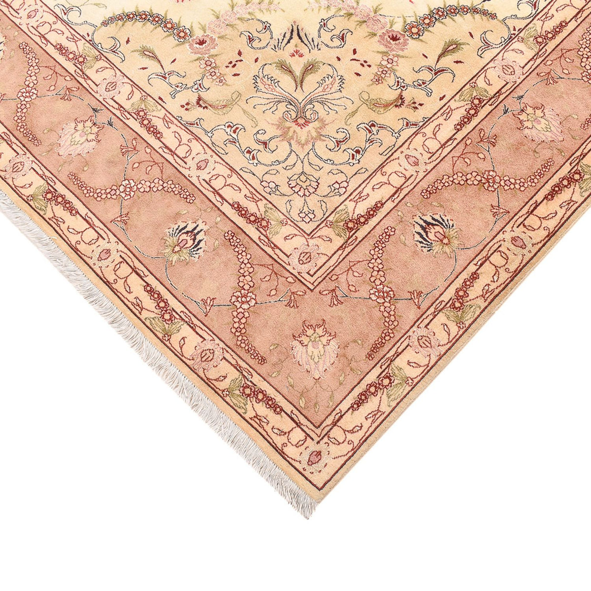 Perzisch tapijt - Tabriz - Royal - 300 x 200 cm - licht beige