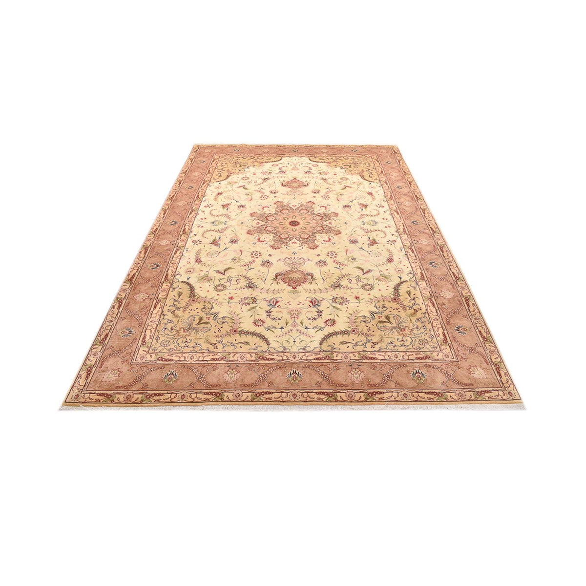 Perzisch tapijt - Tabriz - Royal - 300 x 200 cm - licht beige