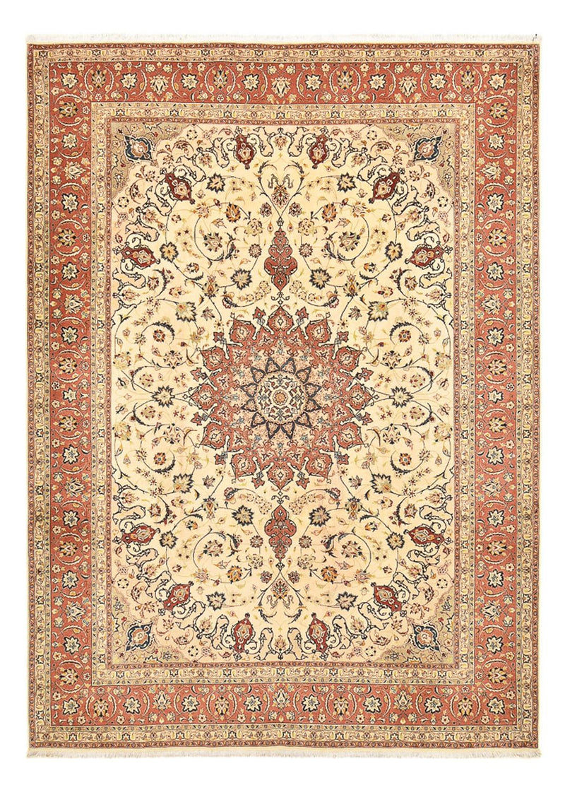 Perzisch tapijt - Tabriz - Royal - 358 x 250 cm - licht beige