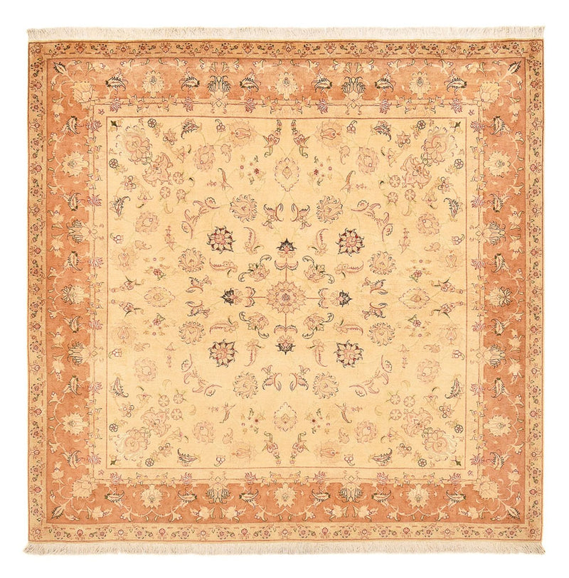 Perzisch tapijt - Tabriz - Royal vierkant  - 207 x 202 cm - licht beige