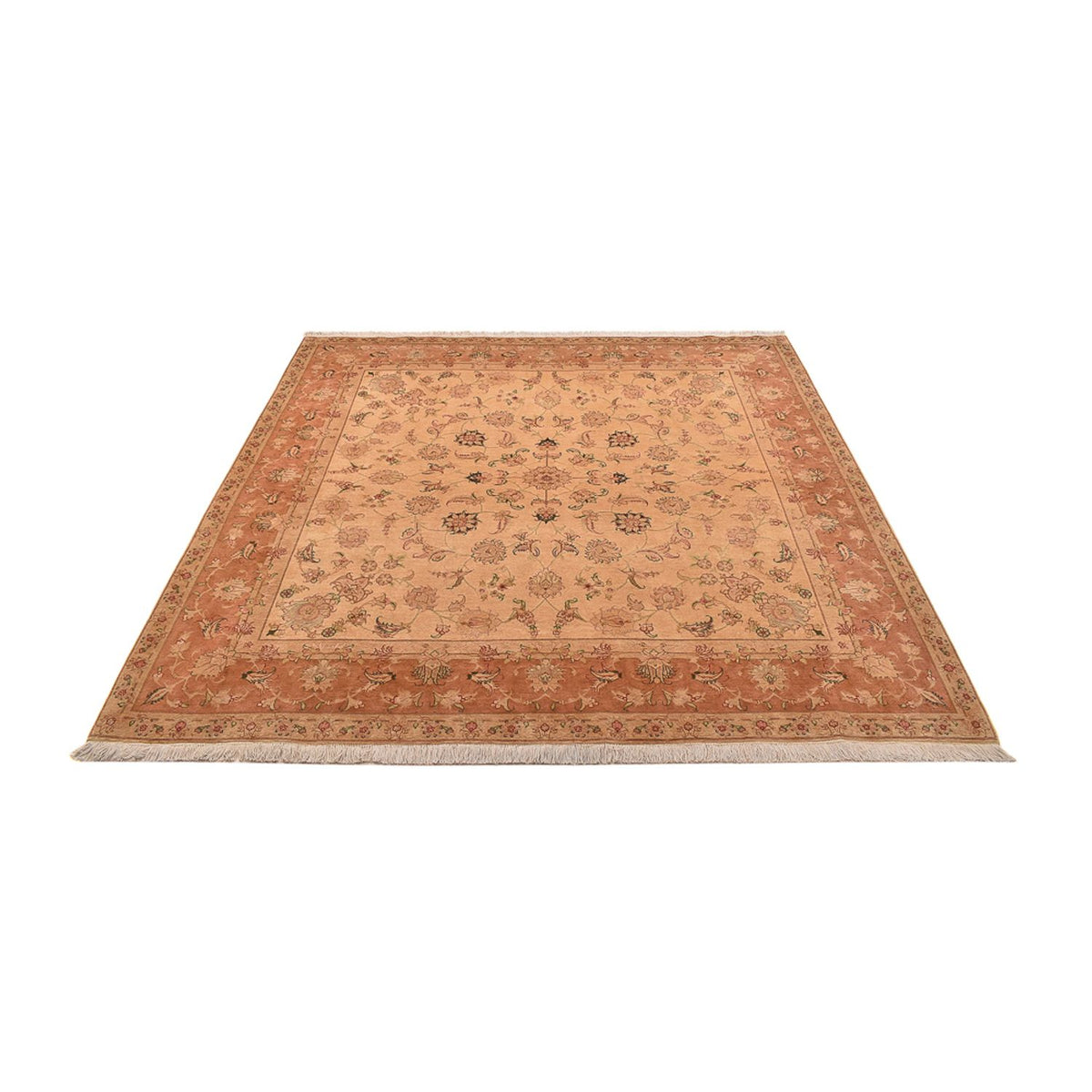 Perzisch tapijt - Tabriz - Royal vierkant  - 207 x 202 cm - licht beige