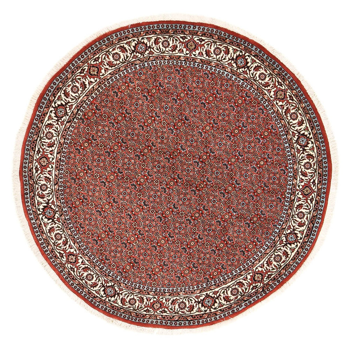 Perzisch tapijt - Bijar rond  - 155 x 155 cm - licht rood
