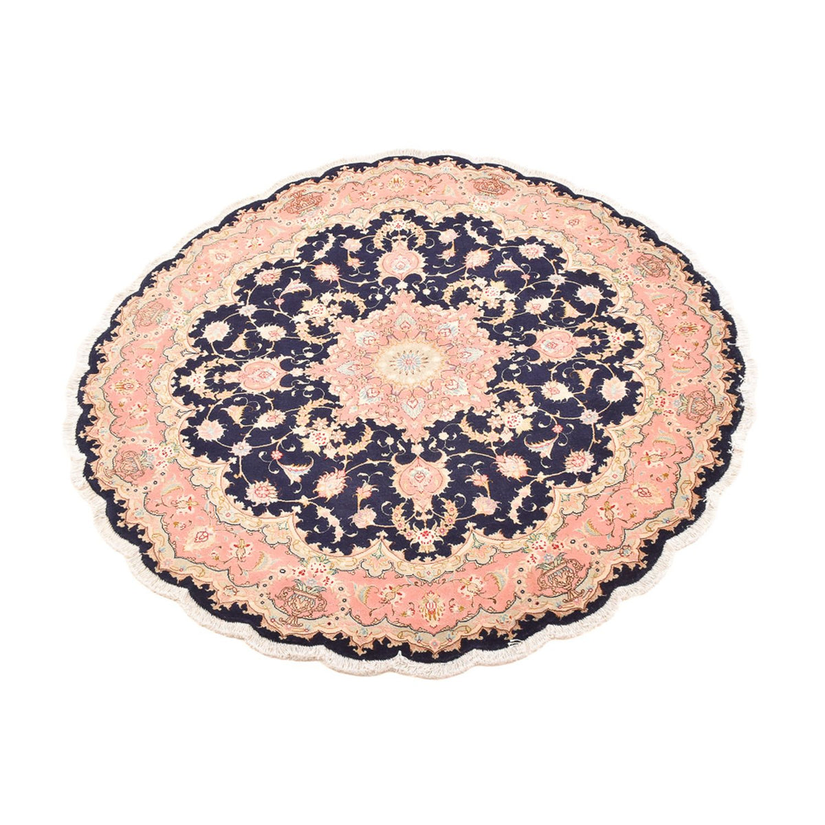 Perzisch tapijt - Tabriz - Premium rond  - 150 x 150 cm - veelkleurig