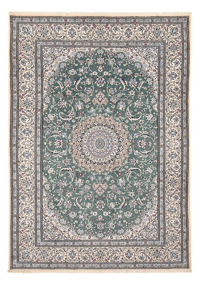 Nain - 9La Tapijt 242x353cm - Perzisch tapijt - lichtgroen