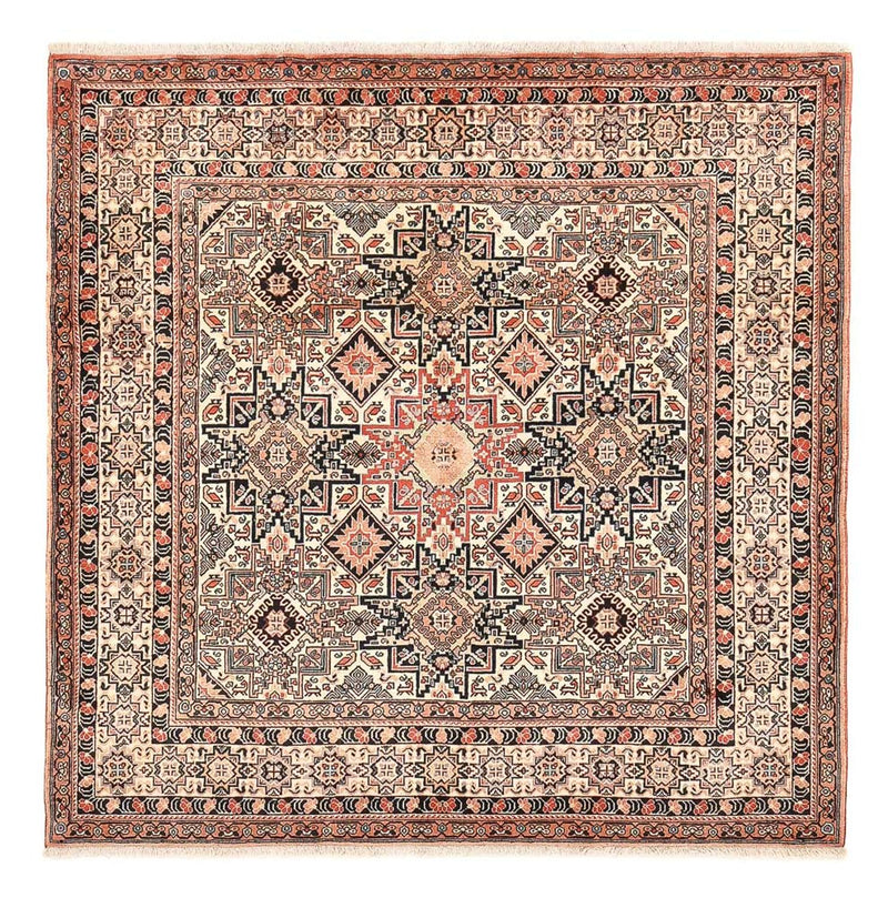 Gabbeh Tapijt - Kashkuli Perzisch vierkant  - 195 x 195 cm - donker beige