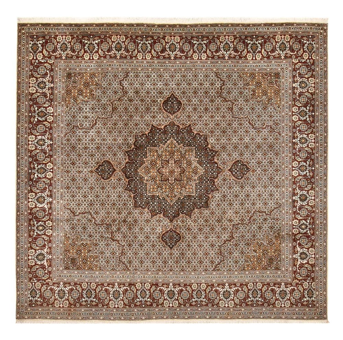 Perzisch tapijt - Tabriz - Royal vierkant  - 252 x 247 cm - bruin
