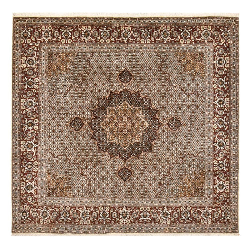 Perzisch tapijt - Tabriz - Royal vierkant  - 252 x 247 cm - bruin