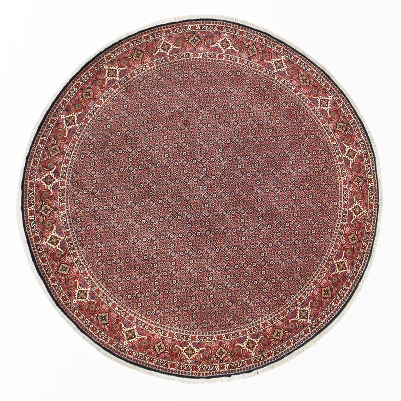 Perzisch tapijt - Bijar rond  - 300 x 300 cm - donkerrood