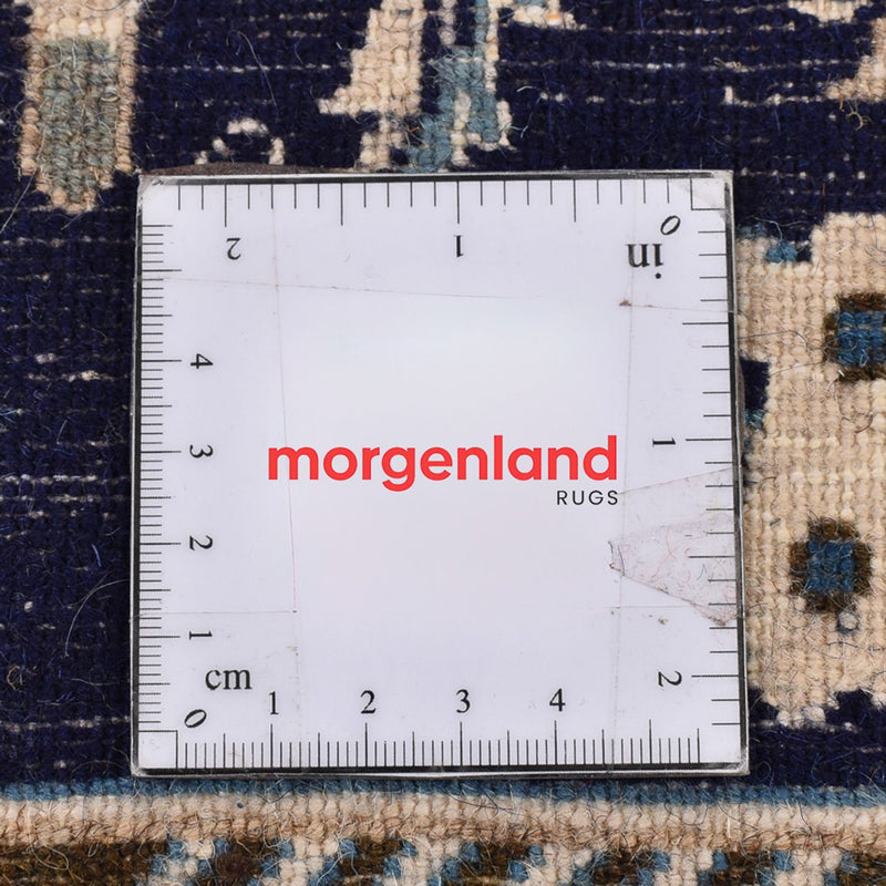 Loper Perzisch tapijt - Nain - Koninklijk - 197 x 61 cm - donkerblauw