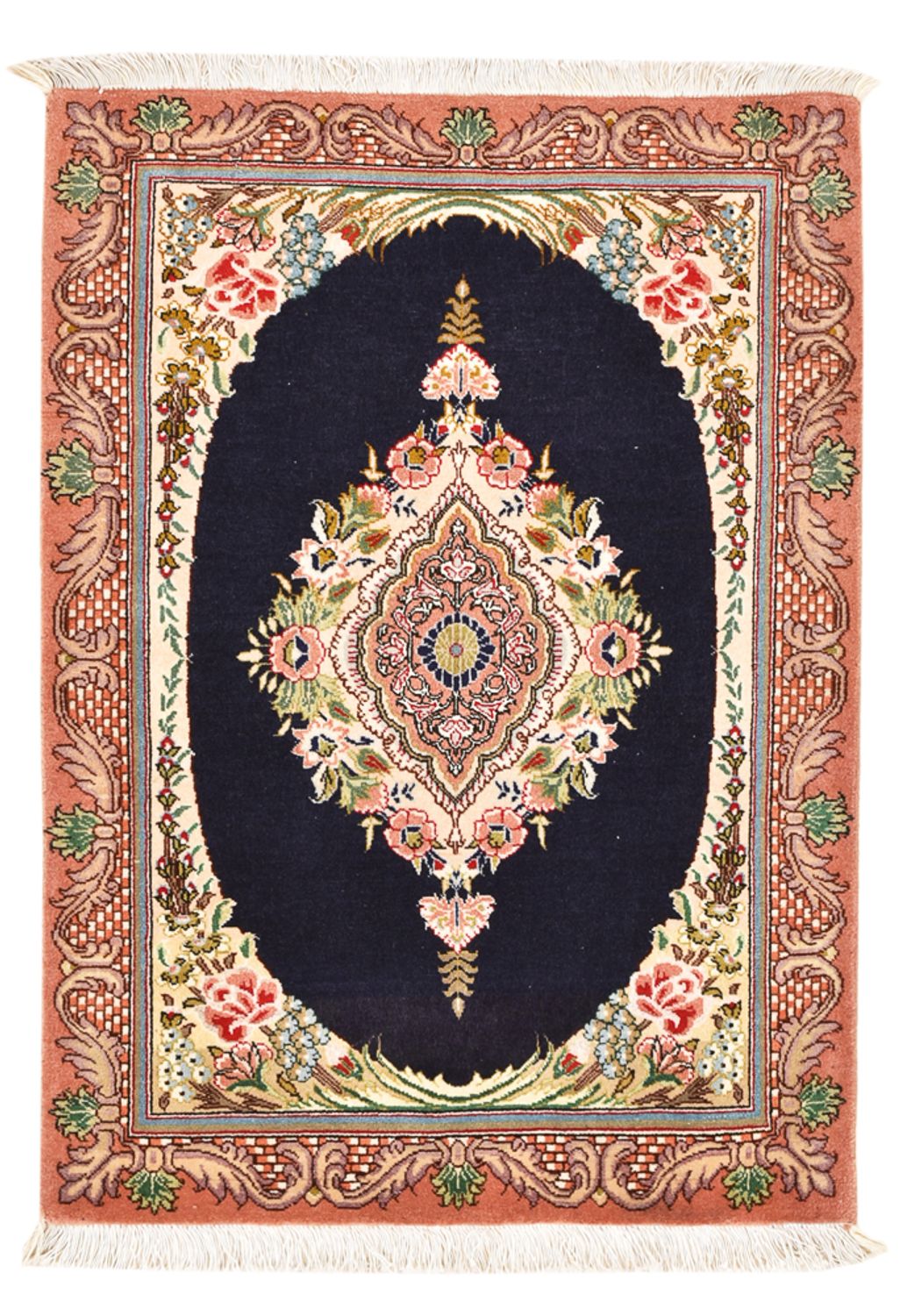 Perzisch tapijt - Tabriz - Royal - 90 x 60 cm - donkerblauw