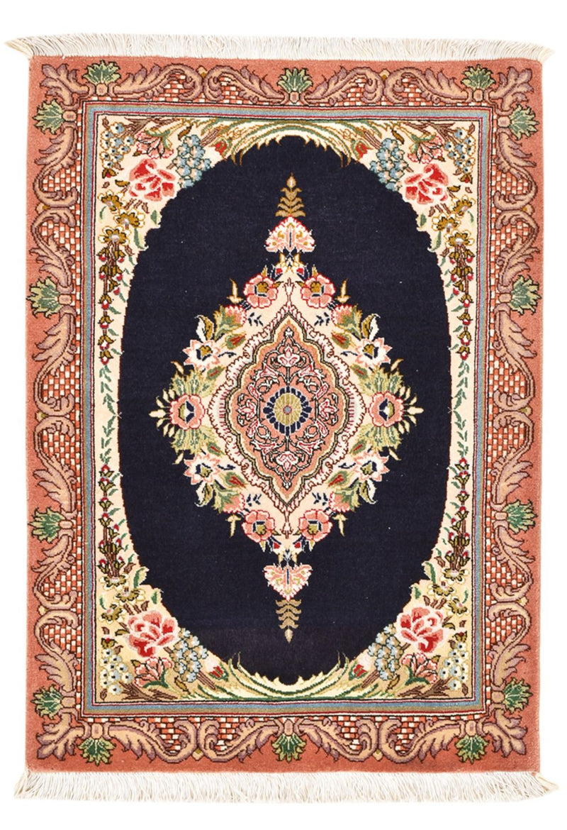 Perzisch tapijt - Tabriz - Royal - 90 x 60 cm - donkerblauw