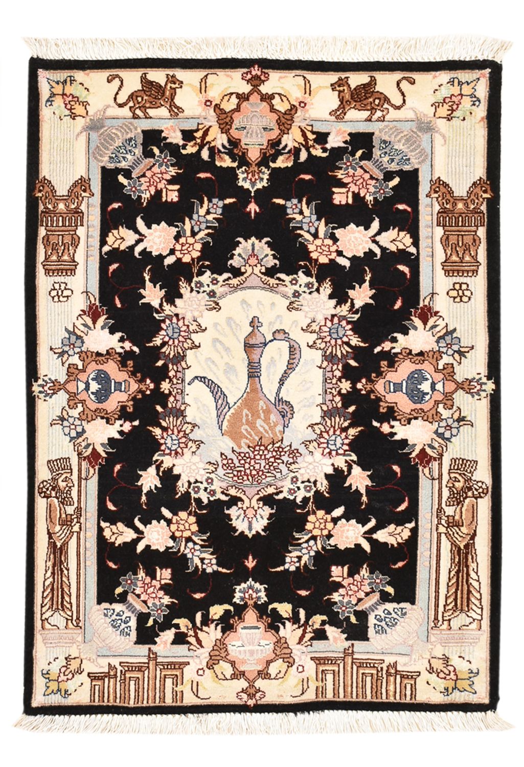 Perzisch tapijt - Tabriz - Royal - 90 x 60 cm - veelkleurig