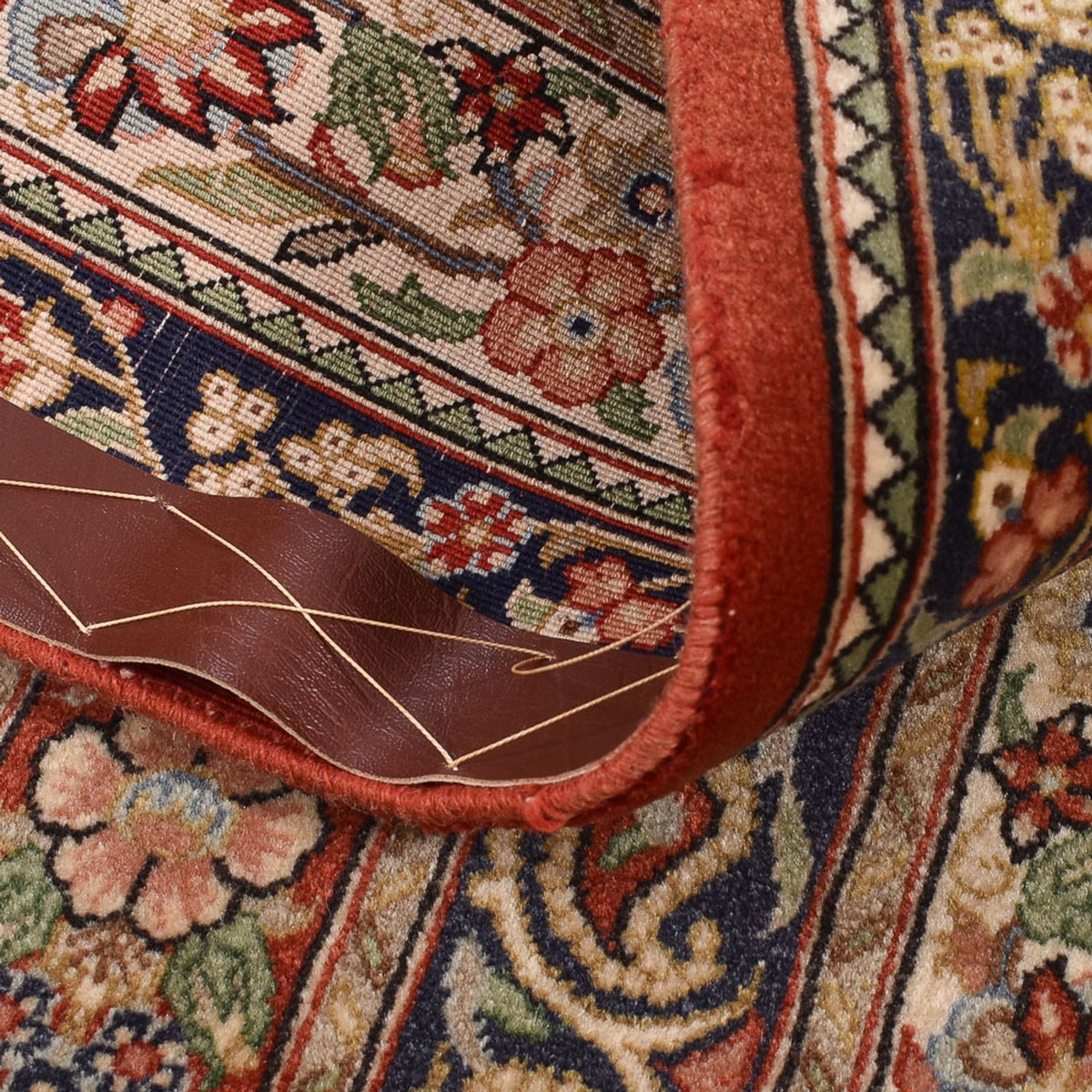 Loper Perzisch tapijt - Ghom - Koninklijk - 156 x 51 cm - licht beige