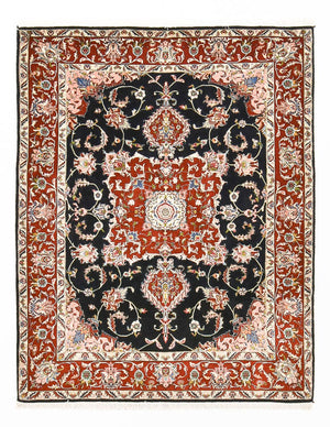 Perzisch tapijt - Ghom - 180 x 140 cm - donkerblauw