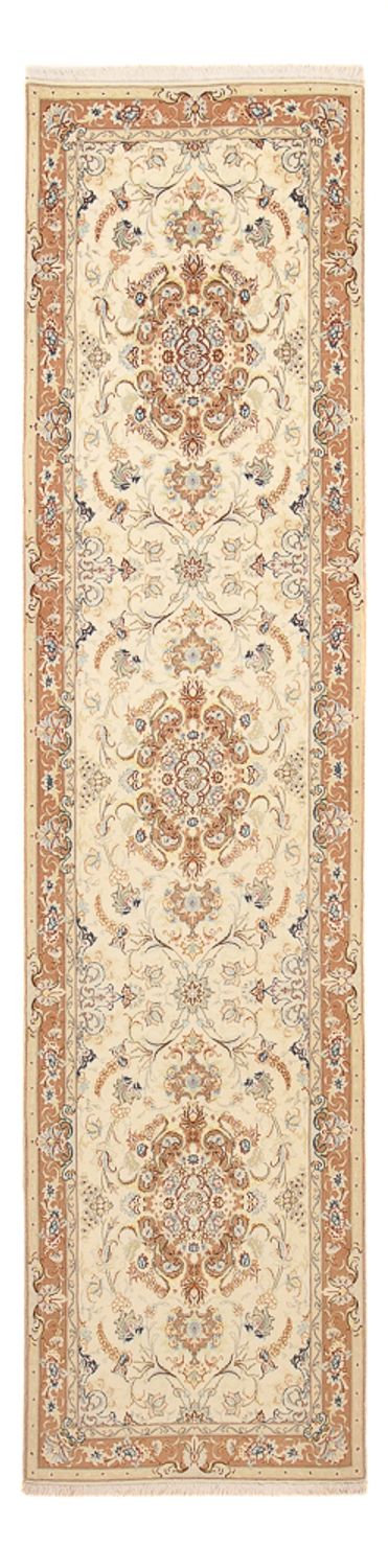 Loper Perzisch tapijt - Tabriz - Royal - 370 x 87 cm - beige