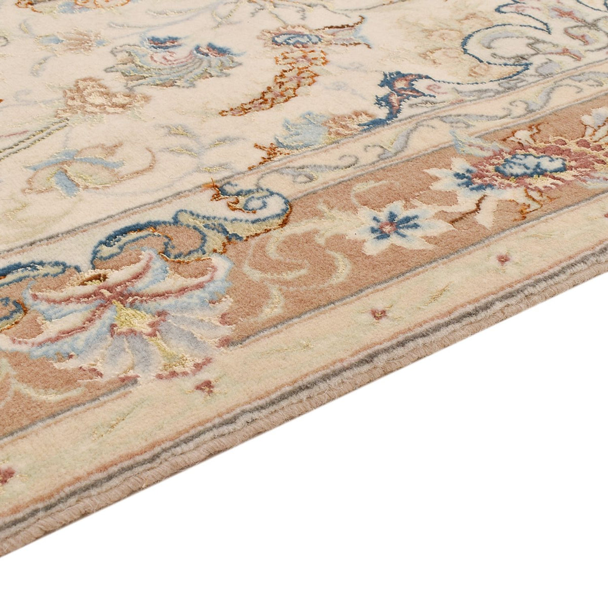 Loper Perzisch tapijt - Tabriz - Royal - 370 x 87 cm - beige