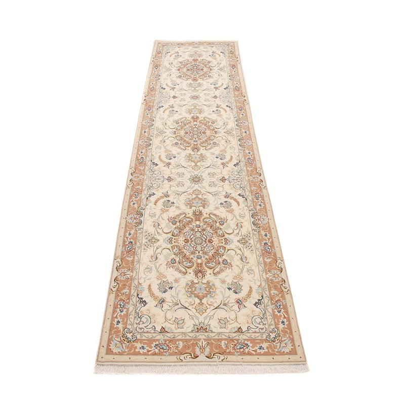 Loper Perzisch tapijt - Tabriz - Royal - 370 x 87 cm - beige