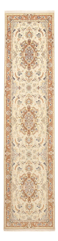 Loper Perzisch tapijt - Tabriz - Royal - 372 x 87 cm - beige