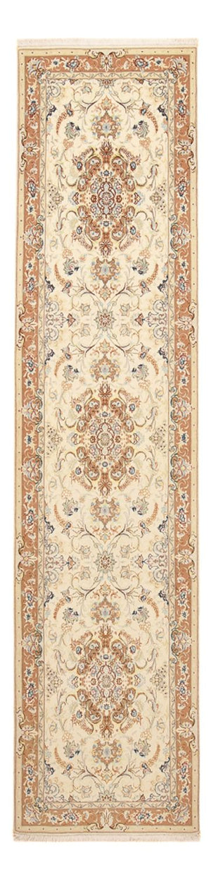 Loper Perzisch tapijt - Tabriz - Royal - 372 x 87 cm - beige