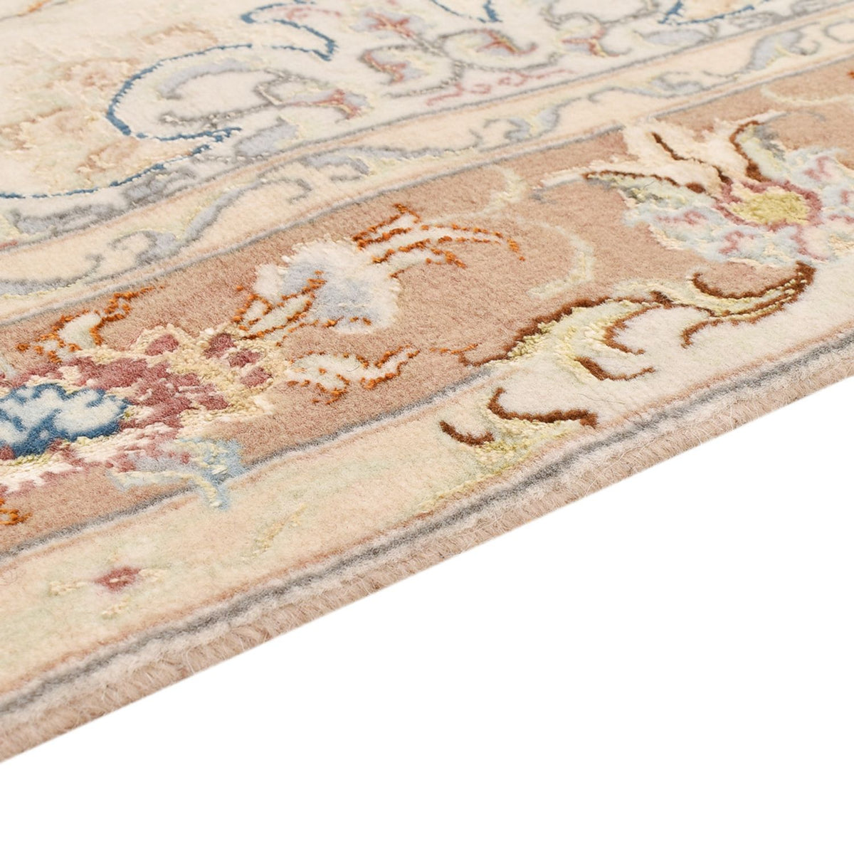 Loper Perzisch tapijt - Tabriz - Royal - 372 x 87 cm - beige