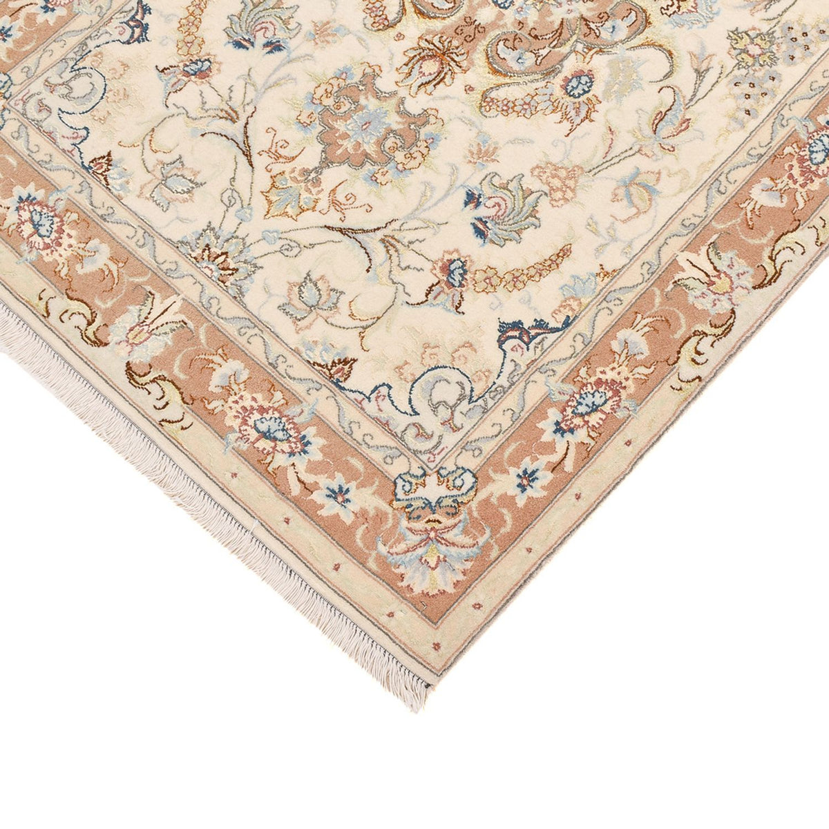 Loper Perzisch tapijt - Tabriz - Royal - 372 x 87 cm - beige