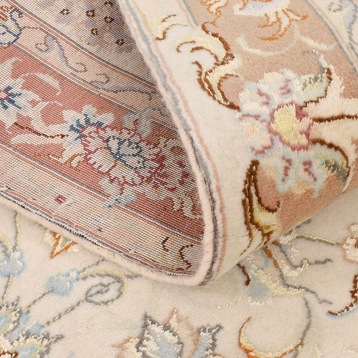 Loper Perzisch tapijt - Tabriz - Royal - 372 x 87 cm - beige