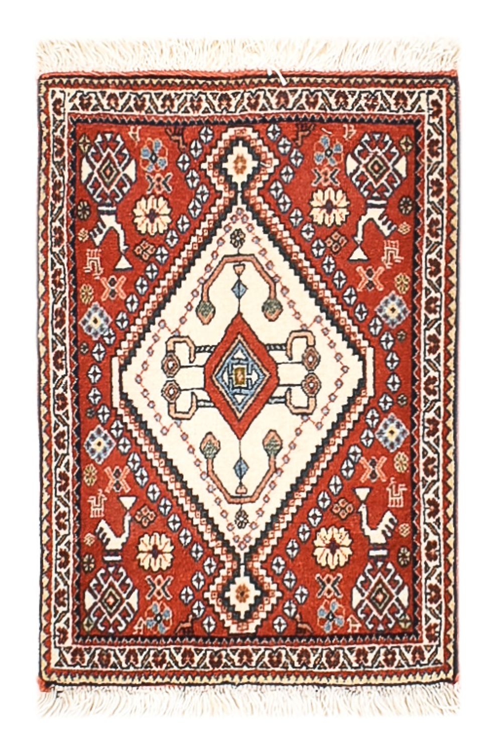 Gabbeh Tapijt - Kashkuli Perzisch - 60 x 35 cm - rood