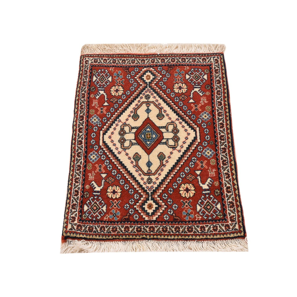 Gabbeh Tapijt - Kashkuli Perzisch - 60 x 35 cm - rood