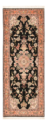 Loper Perzisch tapijt - Tabriz - Premium - 210 x 80 cm - donkerblauw