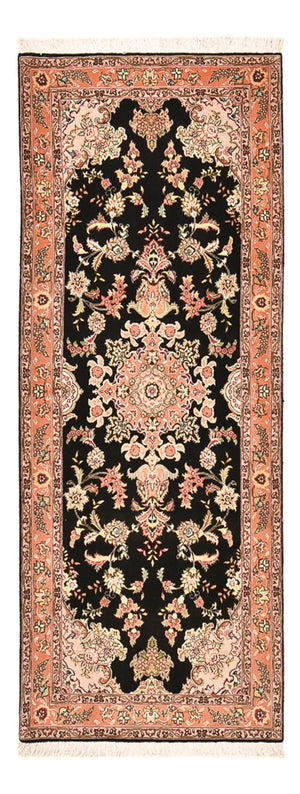 Loper Perzisch tapijt - Tabriz - Premium - 210 x 80 cm - donkerblauw