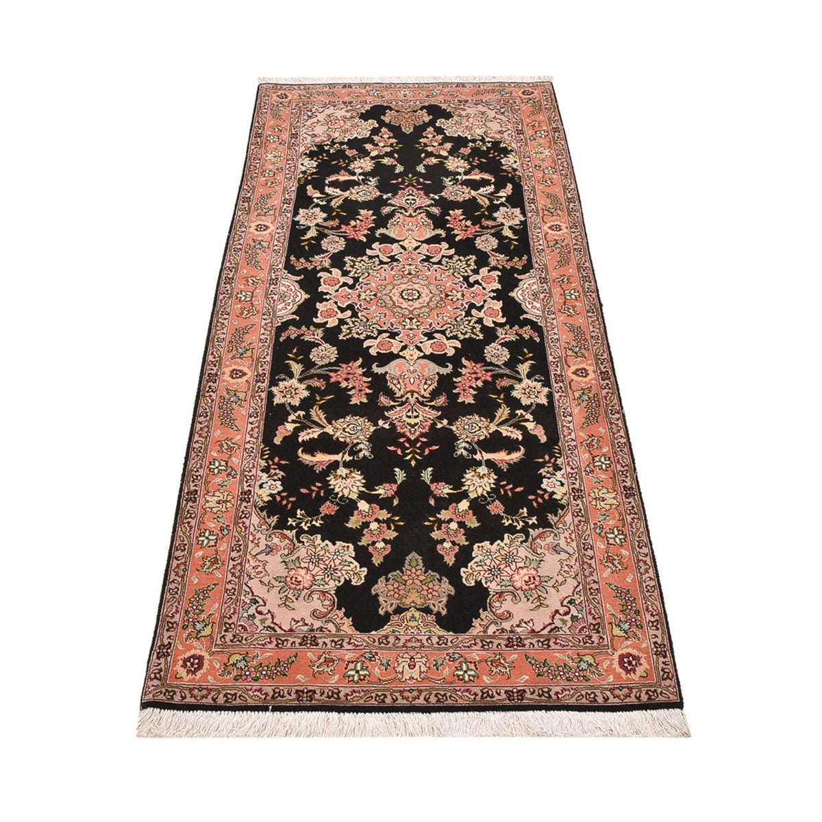 Loper Perzisch tapijt - Tabriz - Premium - 210 x 80 cm - donkerblauw