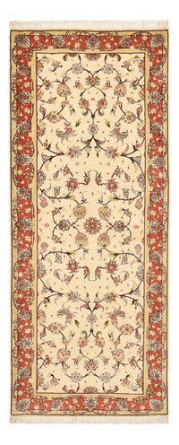 Loper Perzisch tapijt - Tabriz - Premium - 205 x 81 cm - beige
