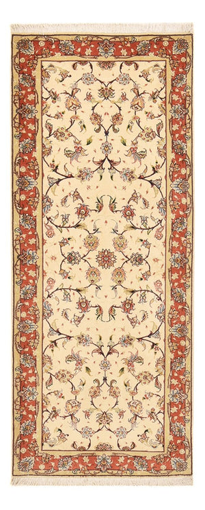 Loper Perzisch tapijt - Tabriz - Premium - 205 x 81 cm - beige