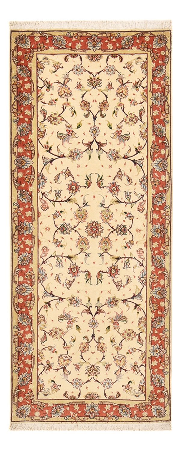 Loper Perzisch tapijt - Tabriz - Premium - 205 x 81 cm - beige