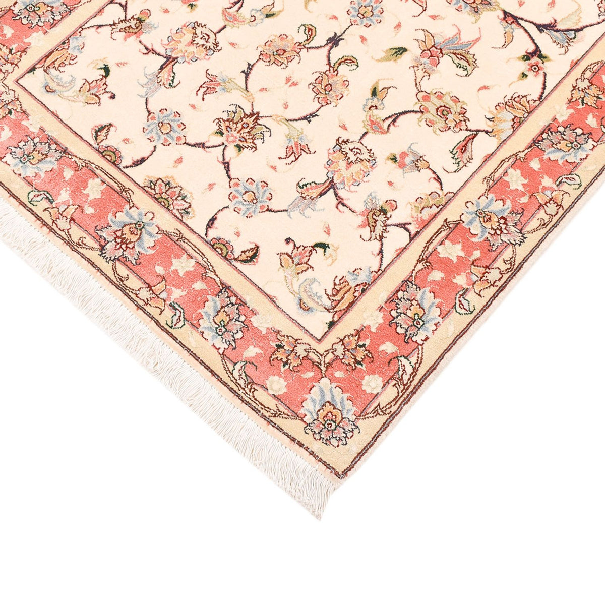 Loper Perzisch tapijt - Tabriz - Premium - 205 x 81 cm - beige