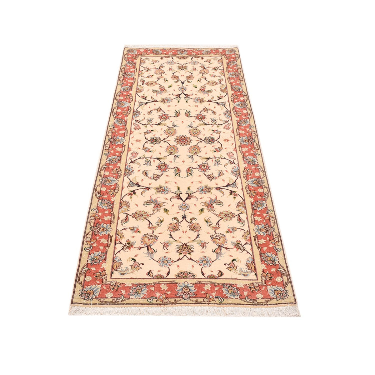 Loper Perzisch tapijt - Tabriz - Premium - 205 x 81 cm - beige