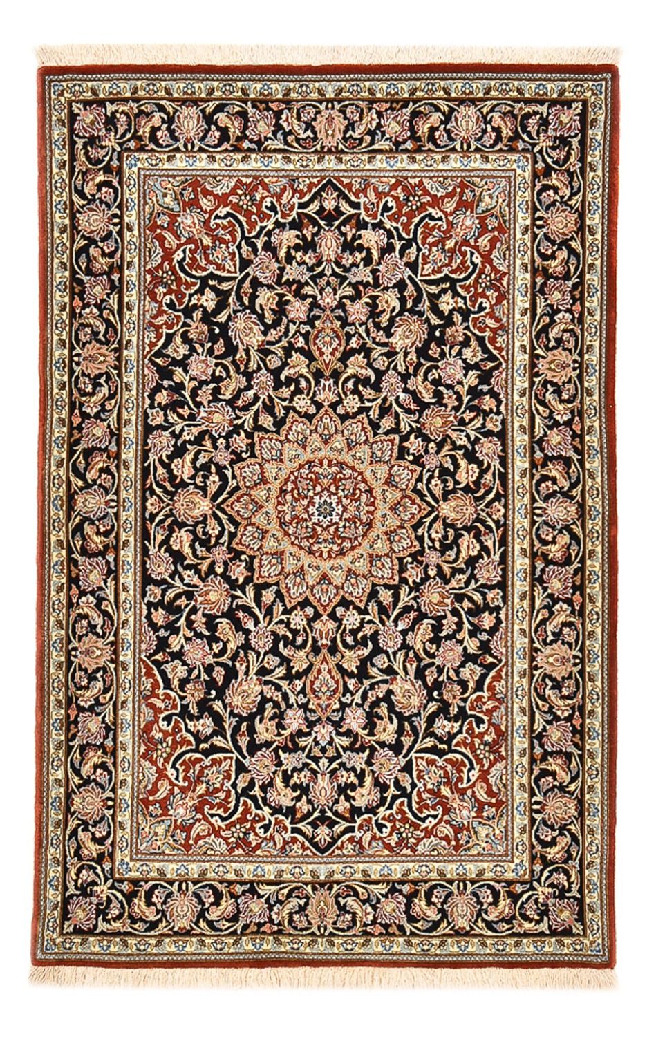 Perzisch tapijt - Isfahan - Premium - 158 x 103 cm - donkerblauw