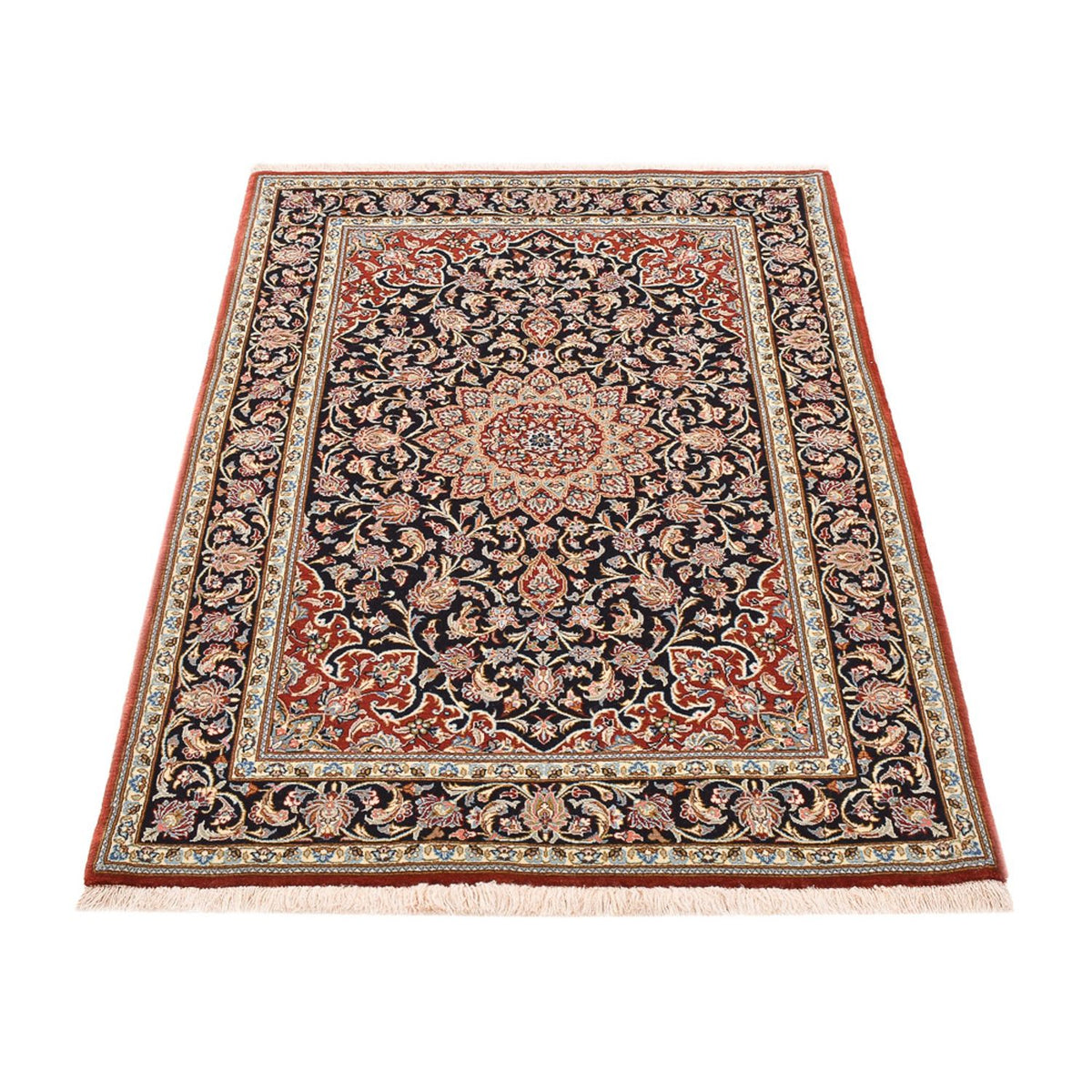 Perzisch tapijt - Isfahan - Premium - 158 x 103 cm - donkerblauw
