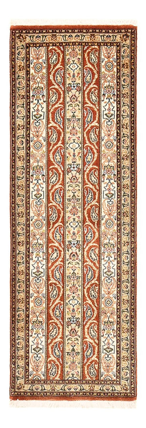Loper Perzisch tapijt - Ghom - Koninklijk - 150 x 51 cm - donker beige