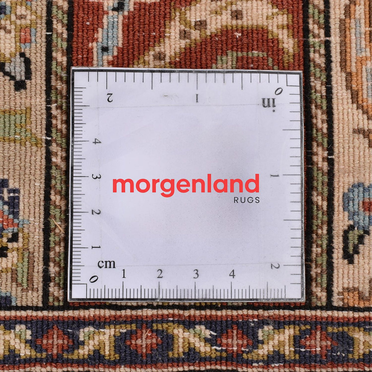 Loper Perzisch tapijt - Ghom - Koninklijk - 150 x 51 cm - donker beige