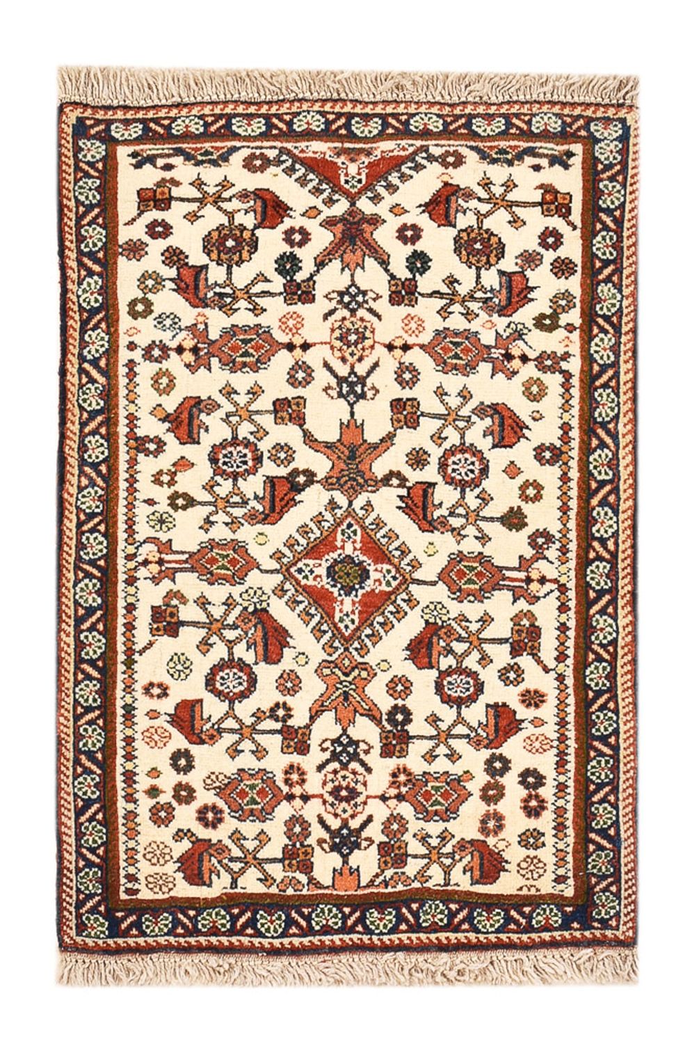 Gabbeh Tapijt - Kashkuli Perzisch - 60 x 40 cm - beige