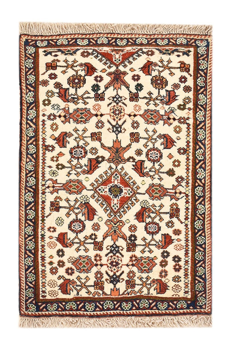 Gabbeh Tapijt - Kashkuli Perzisch - 60 x 40 cm - beige