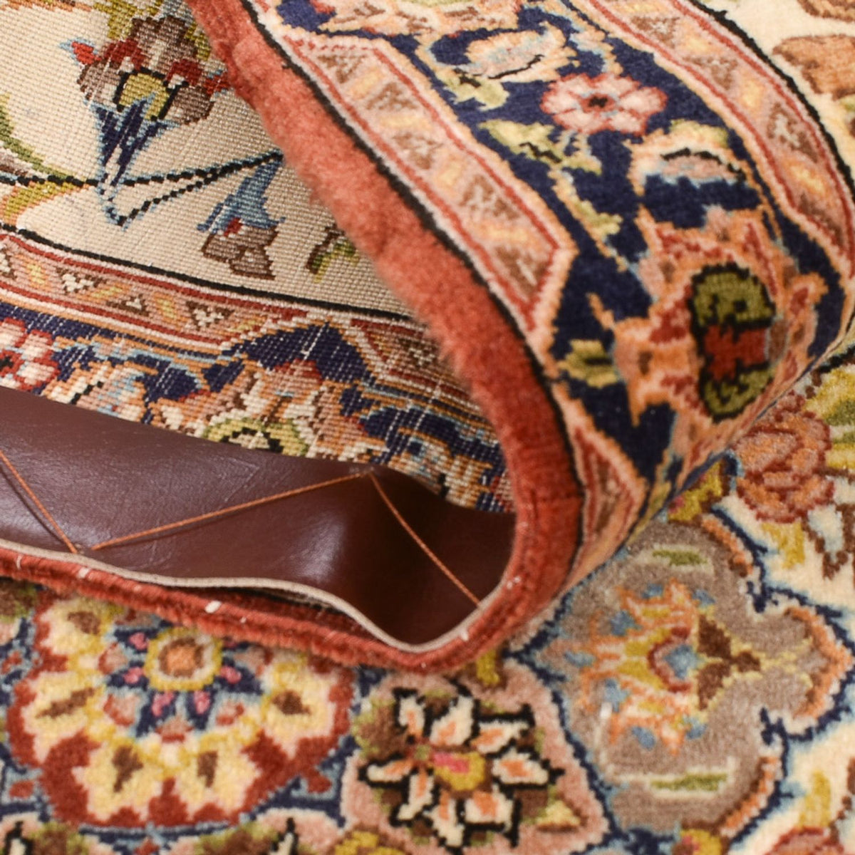 Loper Perzisch tapijt - Ghom - Koninklijk - 195 x 58 cm - licht beige