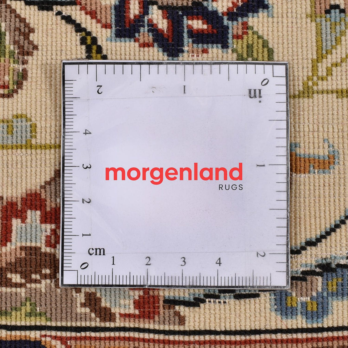 Loper Perzisch tapijt - Ghom - Koninklijk - 195 x 58 cm - licht beige