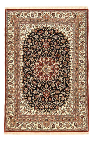 Perzisch tapijt - Ghom - Koninklijk - 154 x 103 cm - donkerblauw