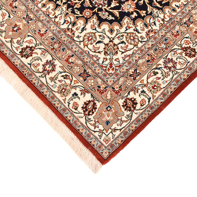 Perzisch tapijt - Ghom - Koninklijk - 154 x 103 cm - donkerblauw