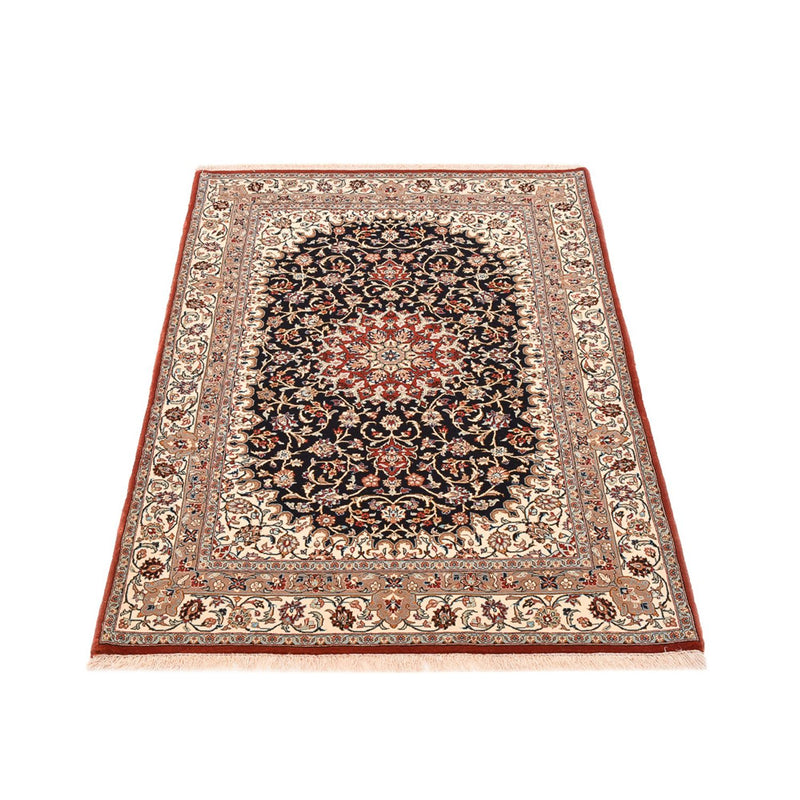 Perzisch tapijt - Ghom - Koninklijk - 154 x 103 cm - donkerblauw