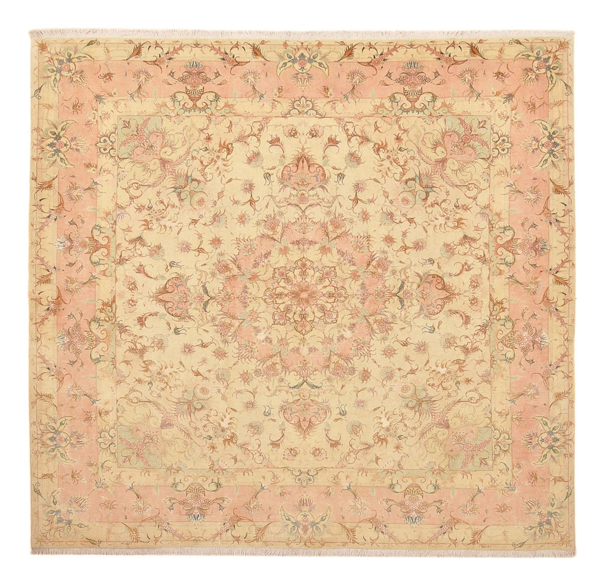 Perzisch tapijt - Tabriz - Royal vierkant  - 248 x 242 cm - licht beige